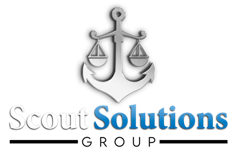 Scout Solutions Logo anchor with Justice Scales